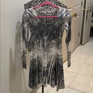 Long sleeve bling boutique dress